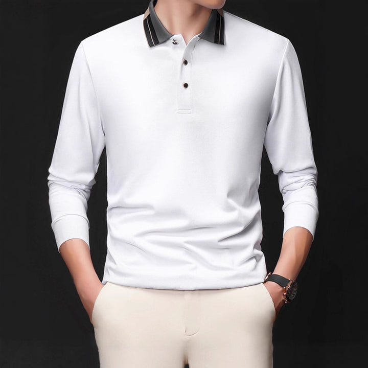 Men's polo shirt with modern accents and breathable fabric Lisslune