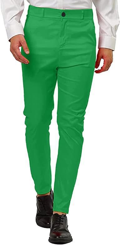 Men's Fashion Slim-Fit Chino Pants with Elastic Waistband and Innovative Design Lisslune