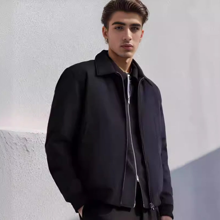 Men's modern bomber jacket with minimalist design Lisslune