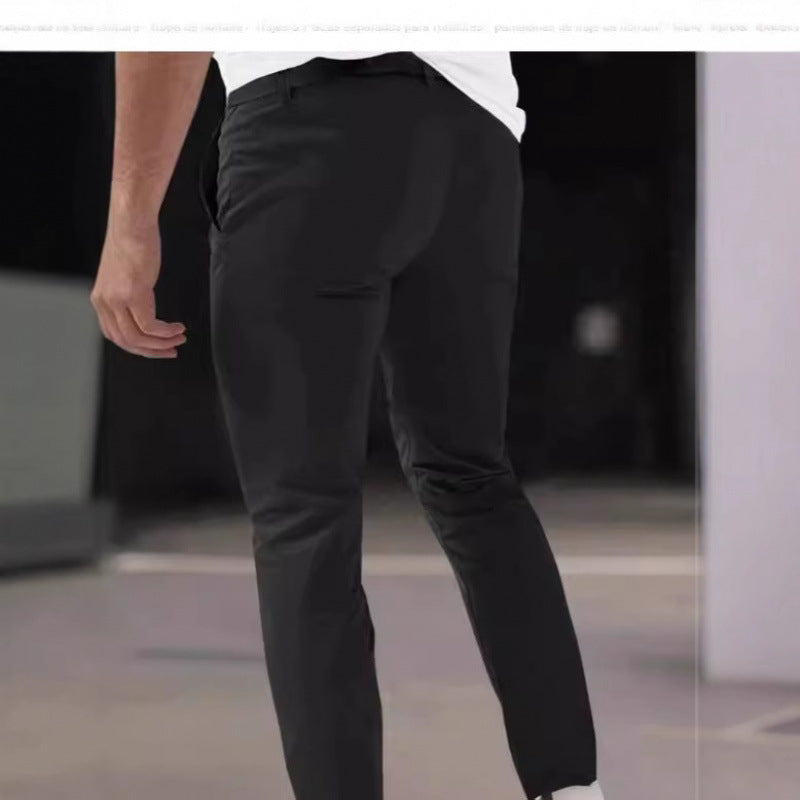 Men's elegant slim-fit trousers with high-quality pleats and practical pockets Lisslune