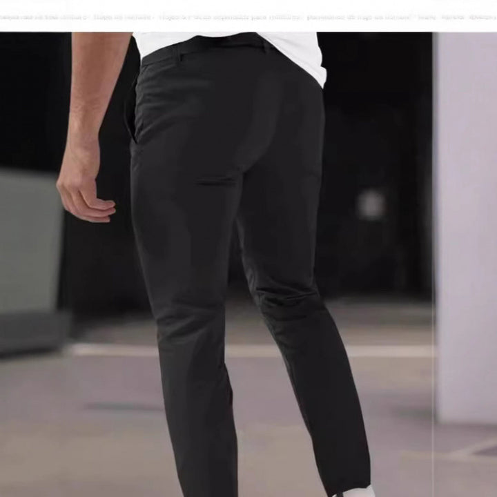 Men's elegant slim-fit trousers with high-quality pleats and practical pockets Lisslune