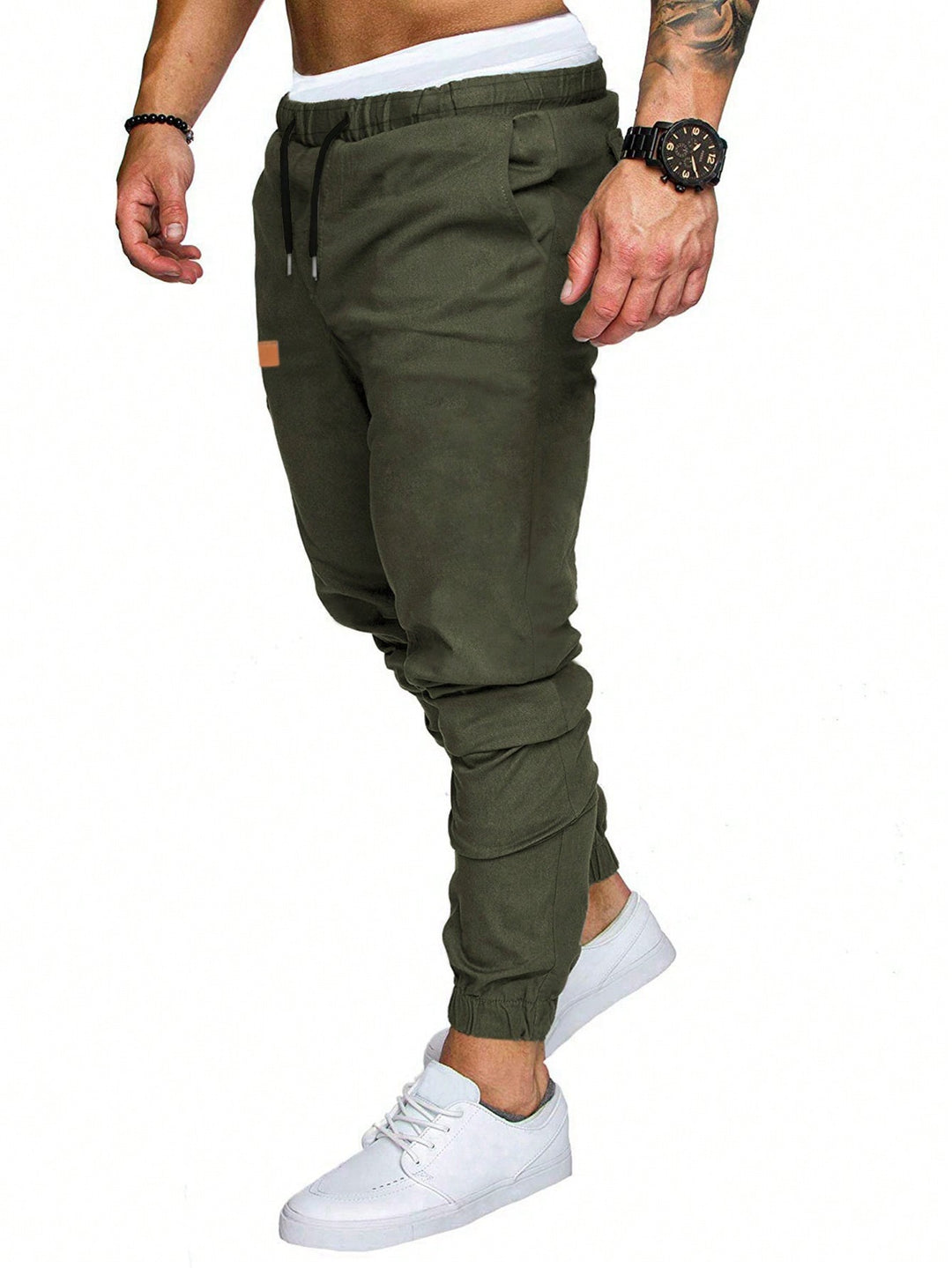 Men's casual jogging pants with elastic waistband and practical zip pockets Lisslune