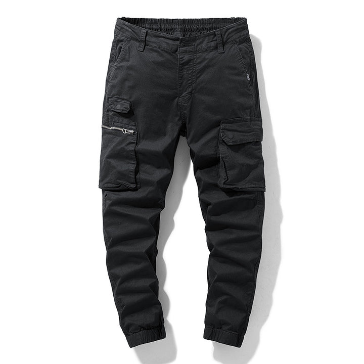 Men's Cargo Pants with Elastic Waistband and Versatile Pockets Lisslune