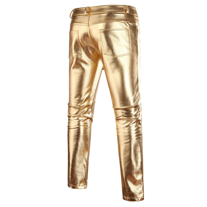 Men's Metallic Look Jeans Lisslune