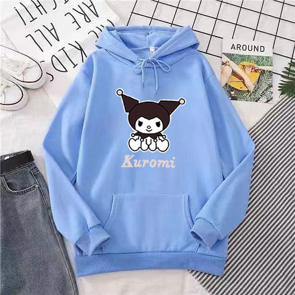 Women's hoodie with cute cow motif and high-quality fleece lining Lisslune