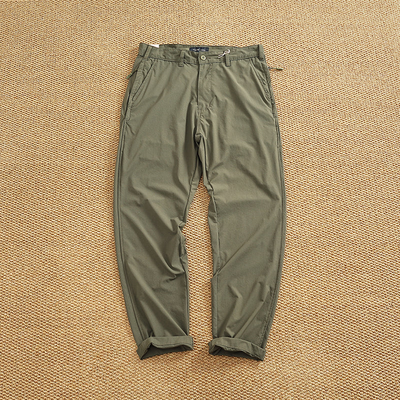 Men's Chino Pants with Elastic Waistband and Practical Side Pockets Lisslune