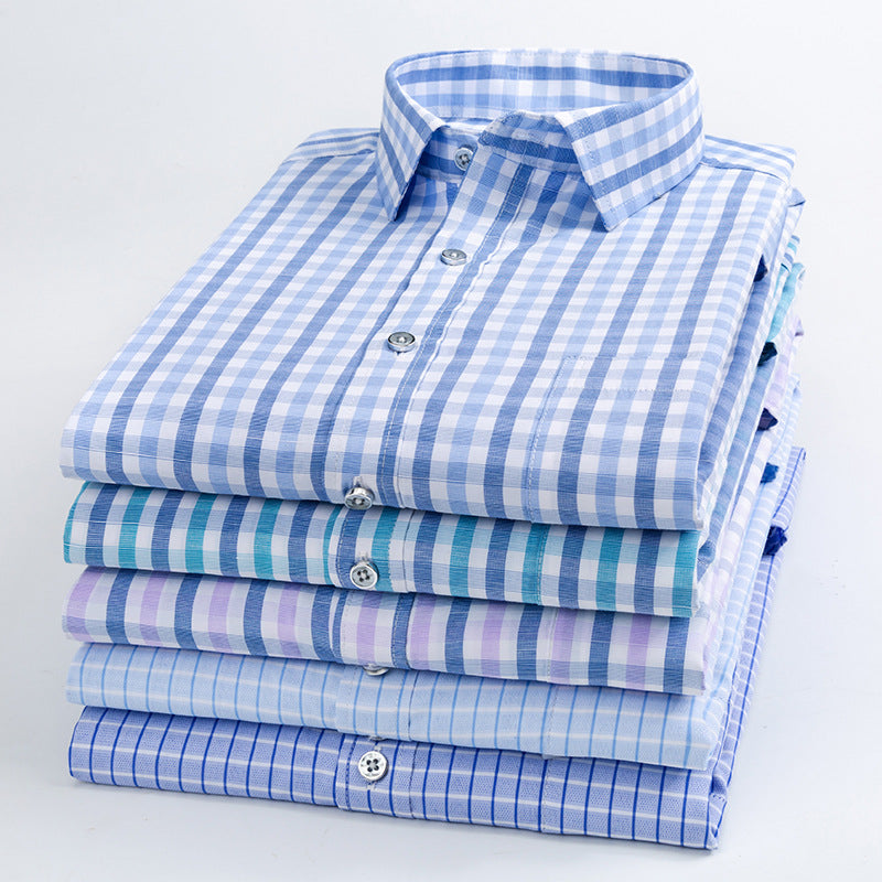 Men's Checked Shirt with Classic Cut and Modern Accents Lisslune