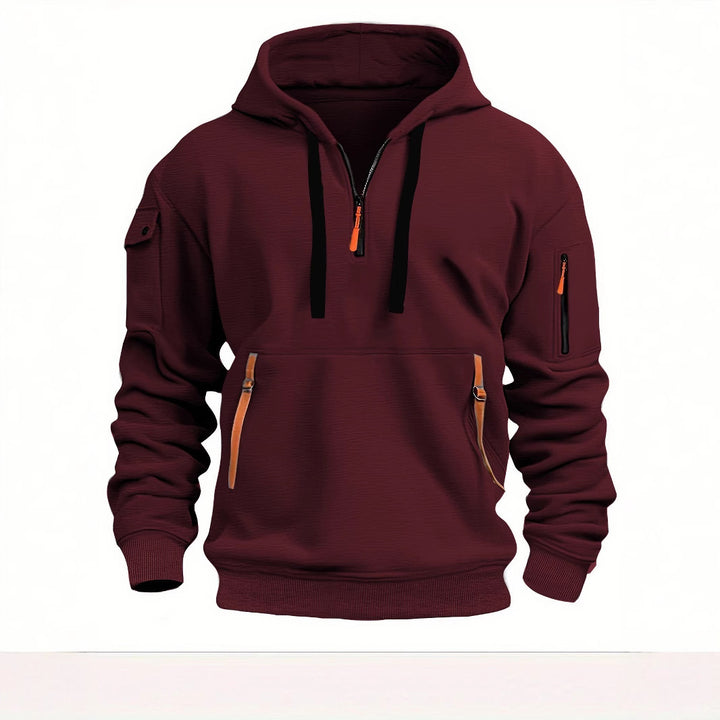Men's functional hoodie with stylish zip pockets Lisslune