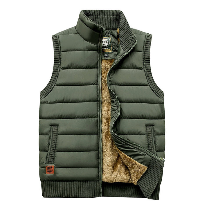 Men's Quilted Vest with Fleece Lining Lisslune