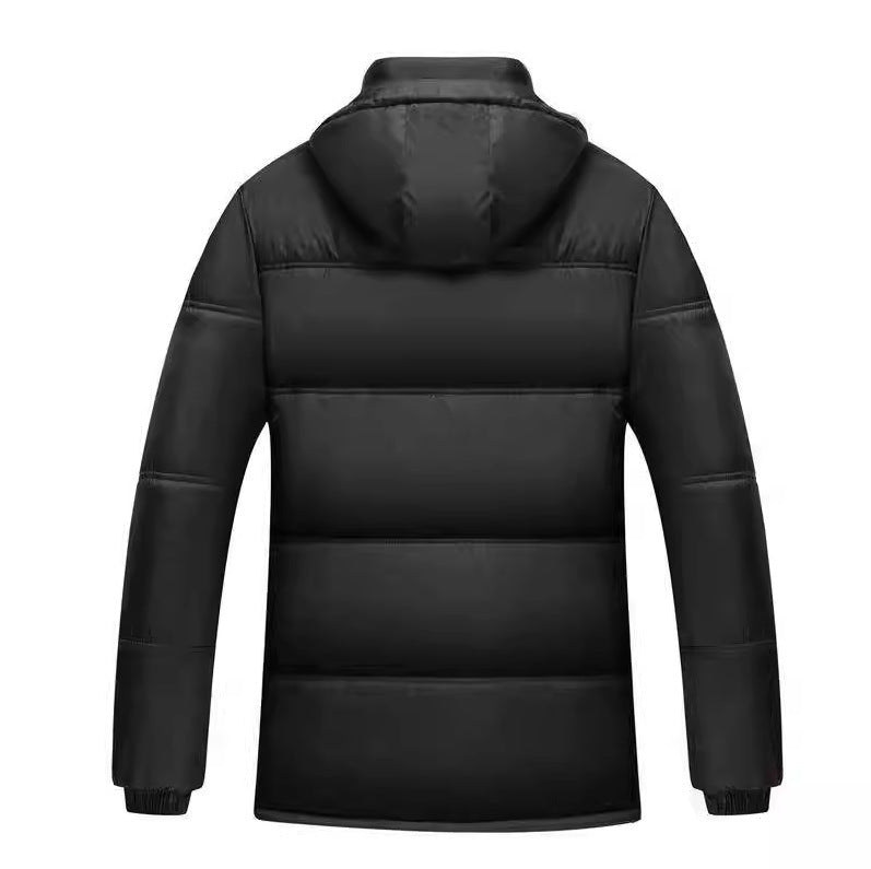 Men's stylish padded jacket with cozy inner lining and adjustable hood collar Lisslune