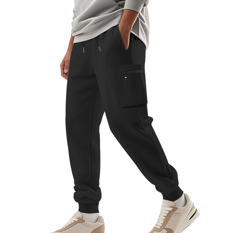 Men's leisure pants with practical side pocket design Lisslune