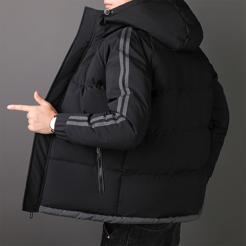 Men's quilted winter jacket with insulating inner lining and adjustable hood Lisslune