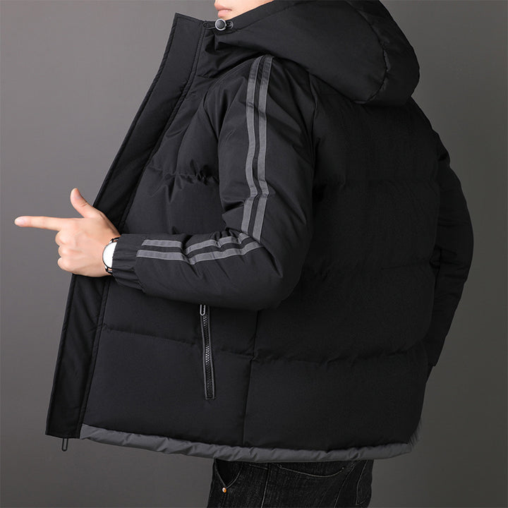Men's quilted winter jacket with insulating inner lining and adjustable hood Lisslune