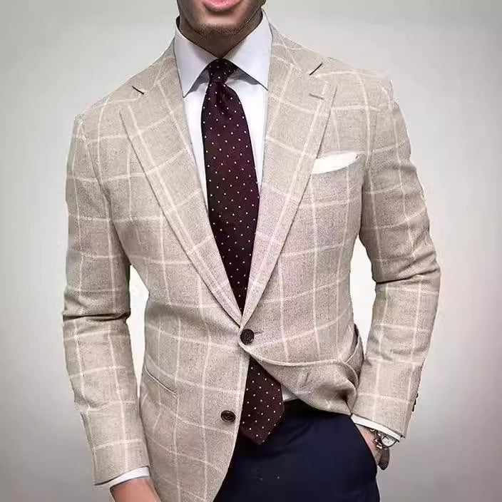 Men's elegant linen blazer with slim fit Lisslune