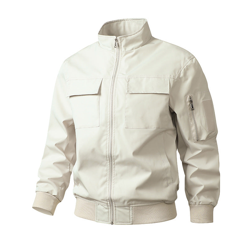 Men's multifunctional utility jacket with practical pockets and windproof design Lisslune