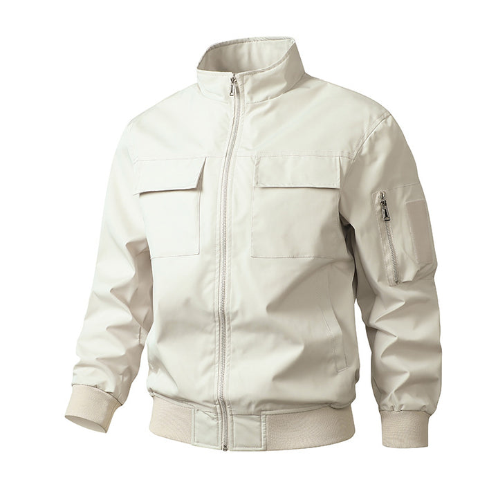 Men's multifunctional utility jacket with practical pockets and windproof design Lisslune