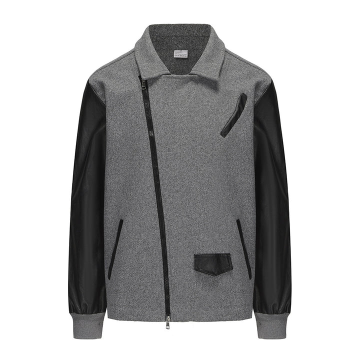 Men's fashionable transitional jacket with contrasting sleeves and practical pockets Lisslune