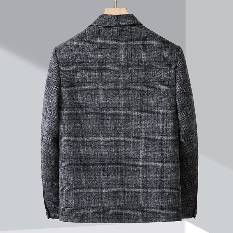 Men's Stylish Jacket with A Chic Check Pattern and Practical Pockets Lisslune