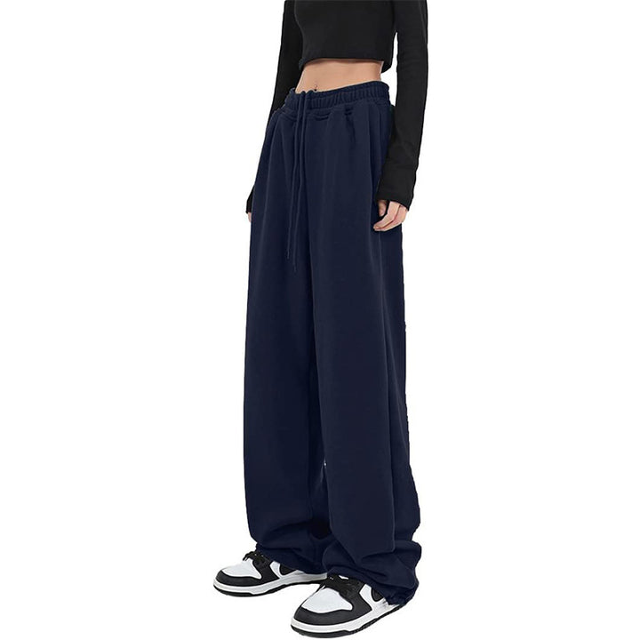 Ladies loose-fitting leisure pants made of soft sweat material with practical pockets Lisslune