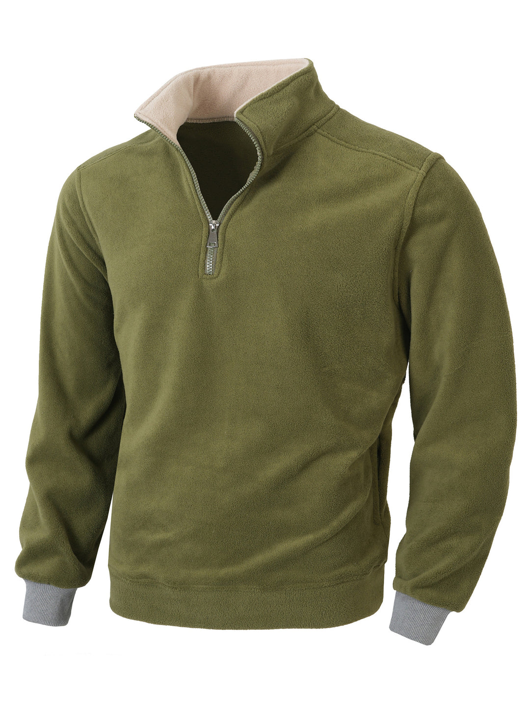 Men's fleece jacket with half-length zipper Lisslune