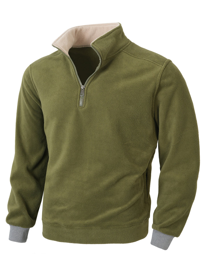 Men's fleece jacket with half-length zipper Lisslune