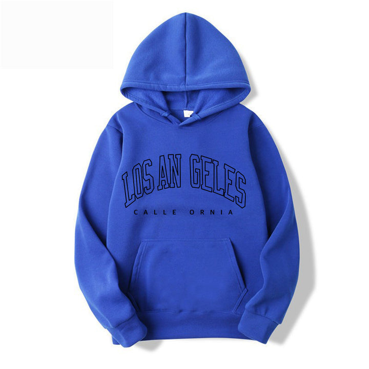 Women's hoodie with modern Los Angeles print and loose fit Lisslune