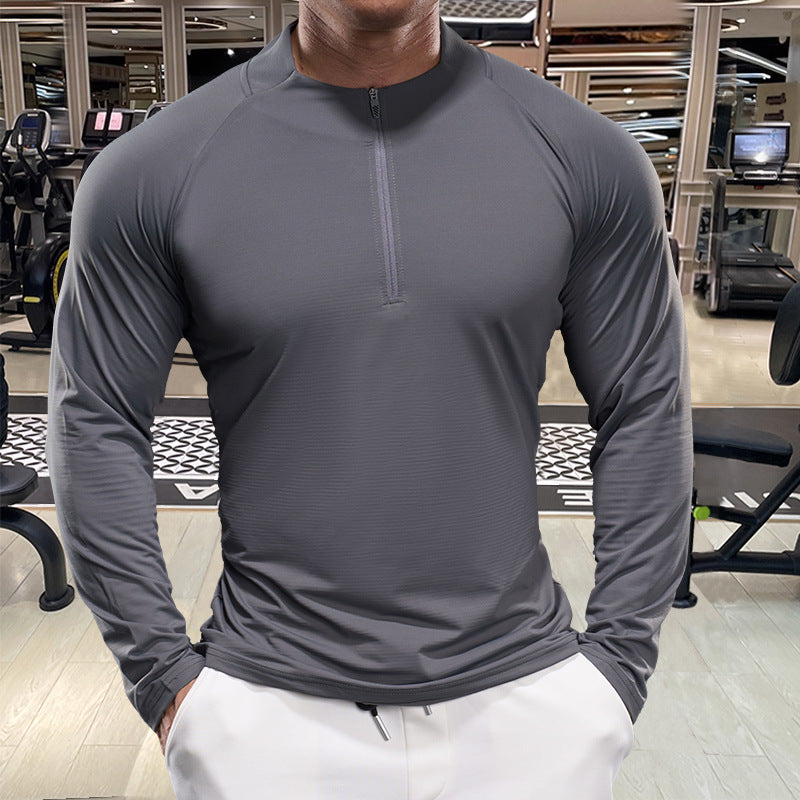 Men's functional shirt with half zip and breathable material Lisslune