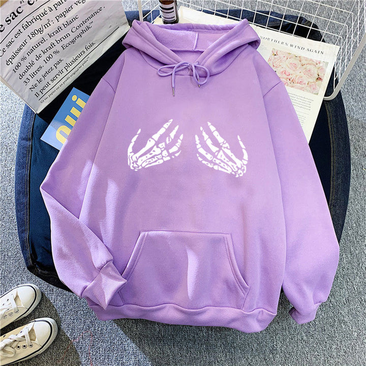 Women's hoodie with creative skeleton design Lisslune