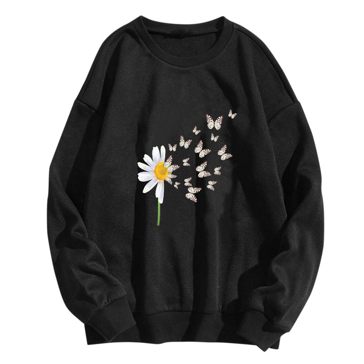 Women's sweatshirt with floral butterfly design Lisslune