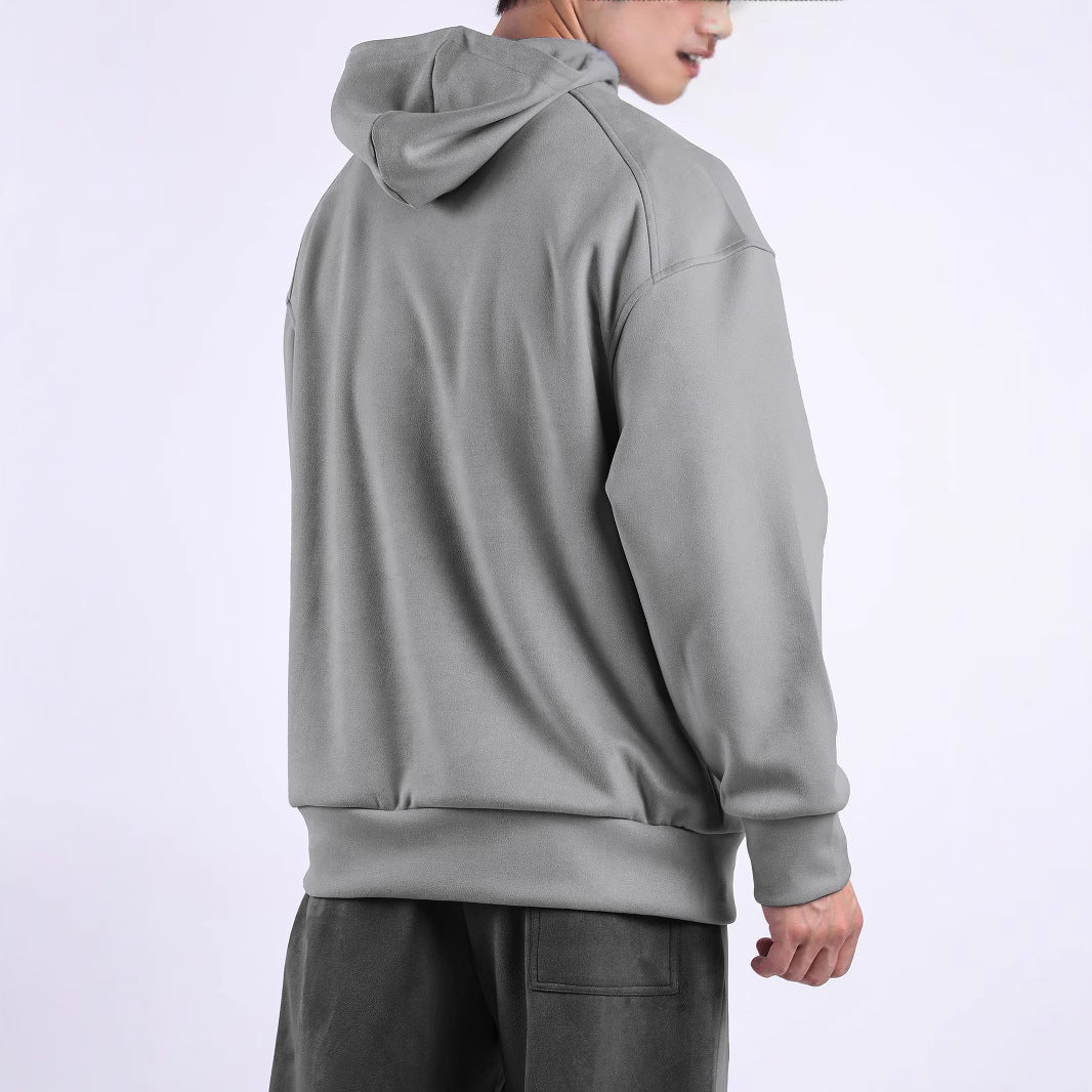Men's casual hoodie with high collar and practical kangaroo pocket Lisslune