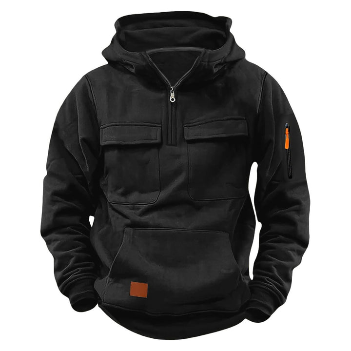 Men's functional hooded jacket with zipper and practical pockets Lisslune