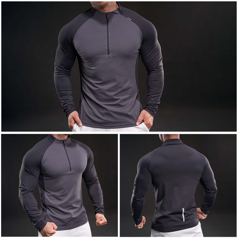 Men's functional shirt with half zip and breathable properties Lisslune
