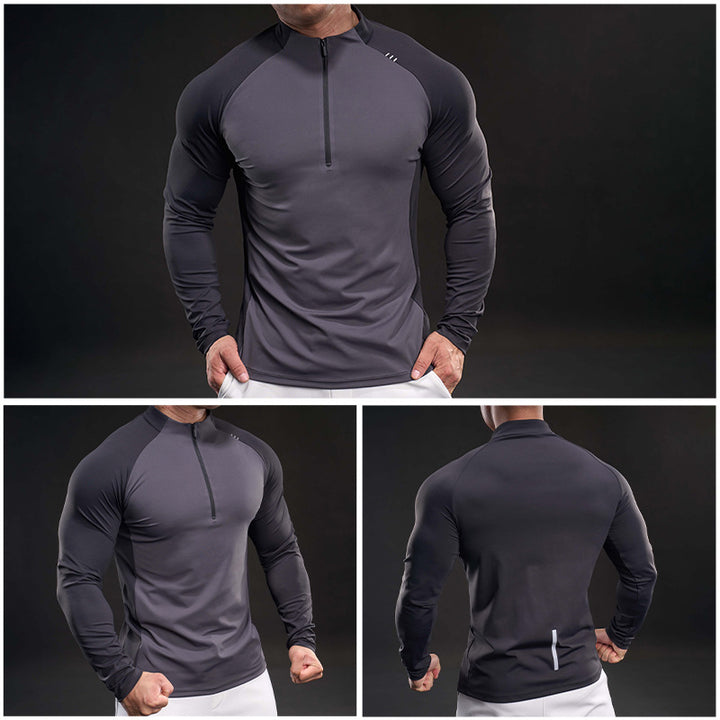 Men's functional shirt with half zip and breathable properties Lisslune