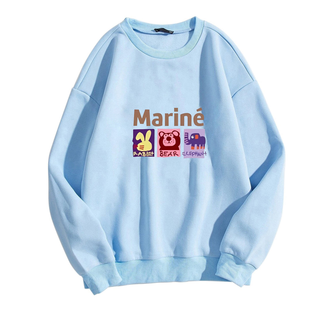 Women's cozy sweatshirt with animal motifs Lisslune