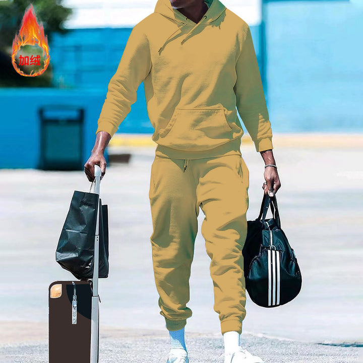 Men's sporty hoodie set with elastic waistband and practical design Lisslune
