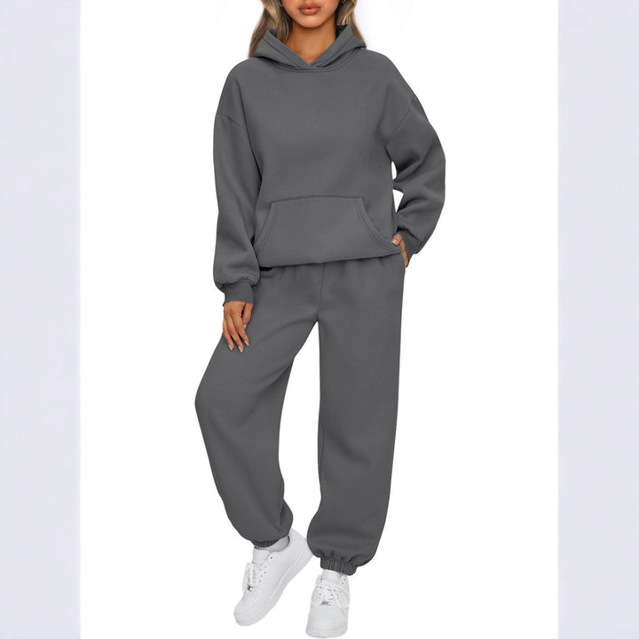 Ladies casual hoodie and jogger set with high wearing comfort Lisslune