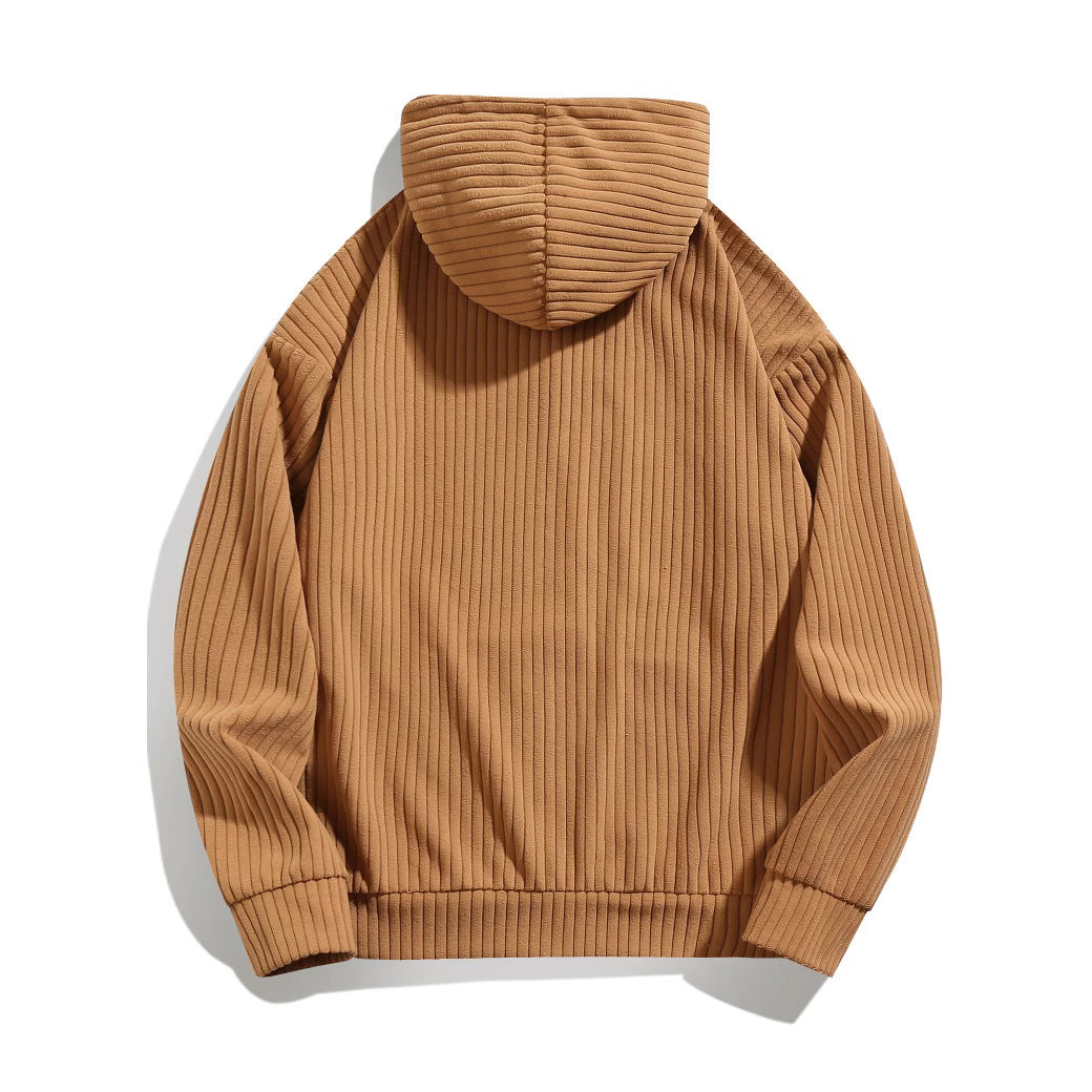 Men's casual hoodie with ribbed design and practical pockets Lisslune