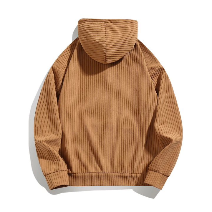 Men's casual hoodie with ribbed design and practical pockets Lisslune
