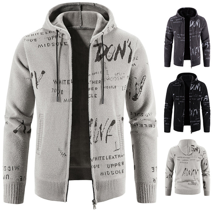 Men's stylish hoodie jacket with creative print Lisslune
