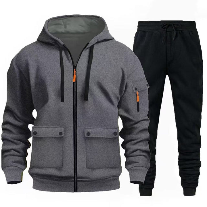Men's sporty jacket with practical pockets and jogging pants Lisslune