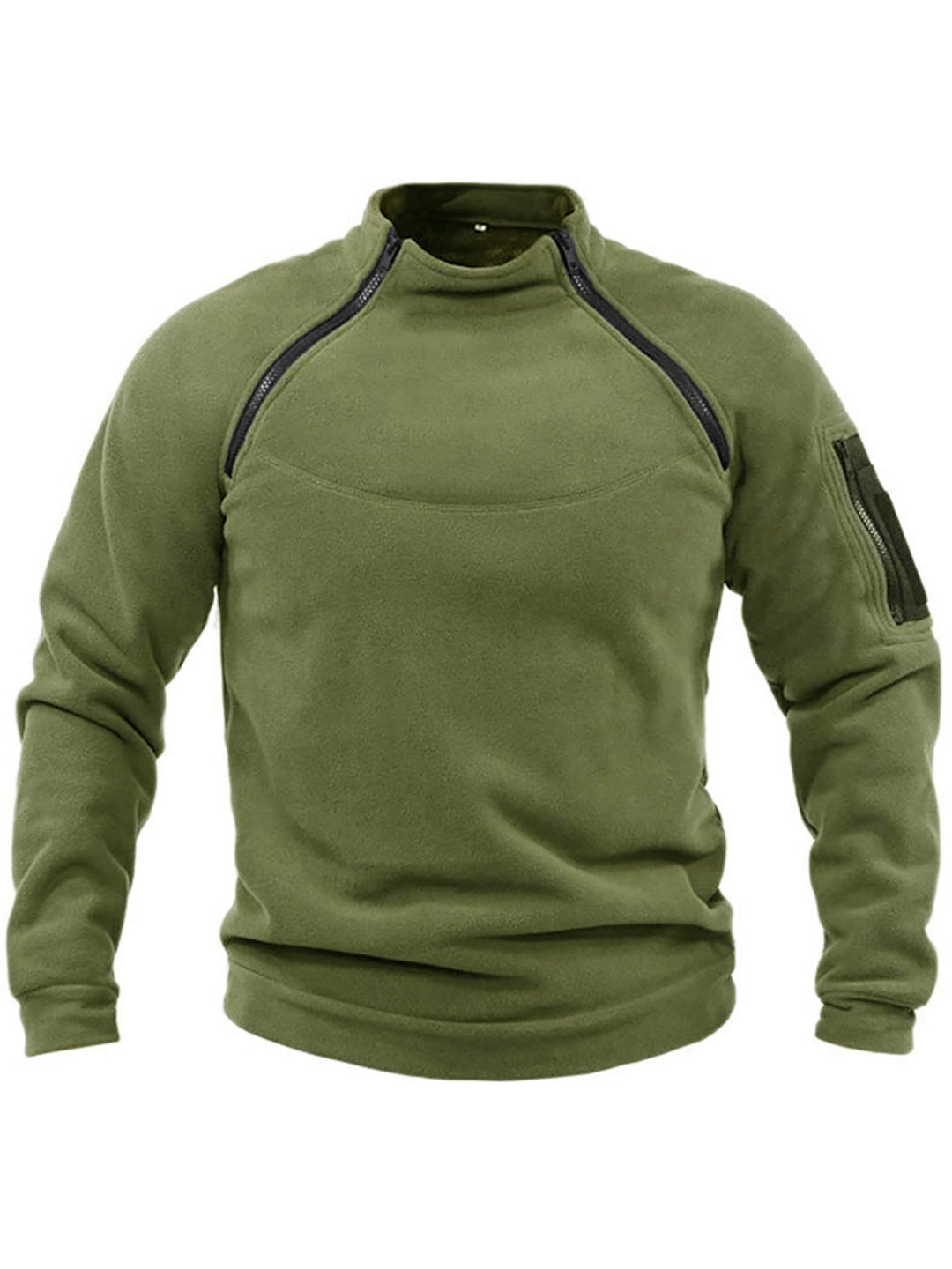 Men's thermal fleece pullover with high collar and practical pockets Lisslune