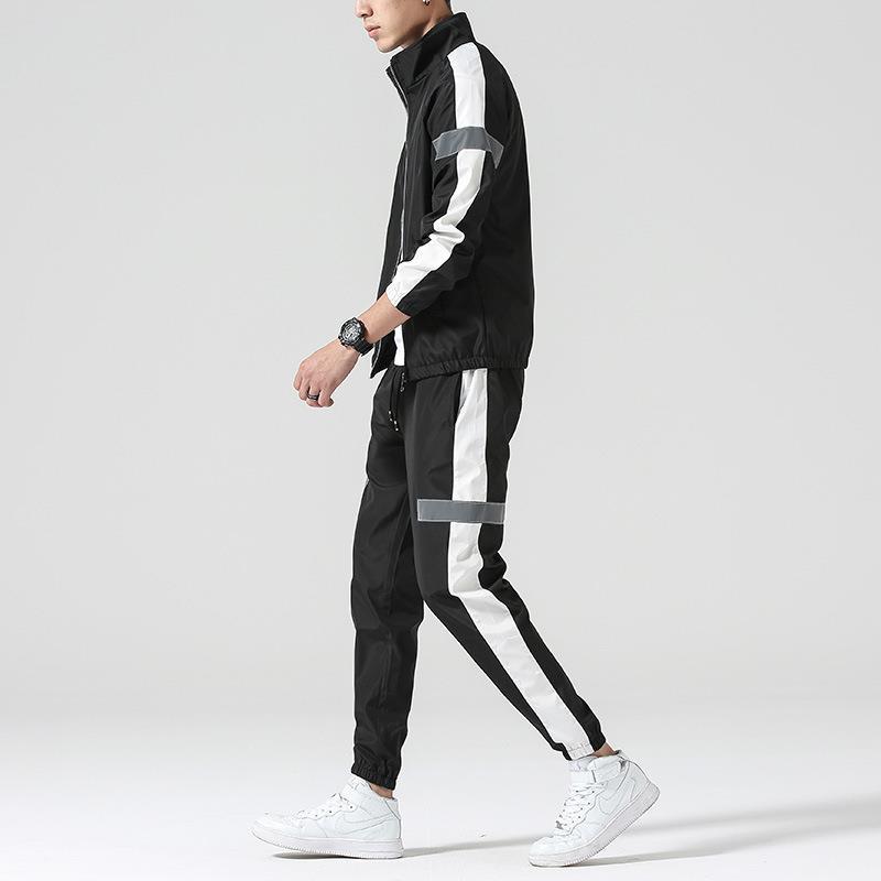 Men's sporty two-piece with fashionable contrast elements Lisslune