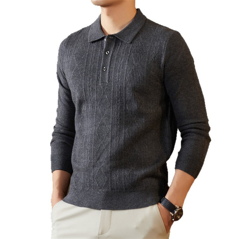 Men's Fashionable Knitted Sweater with Sophisticated Diamond Pattern Lisslune