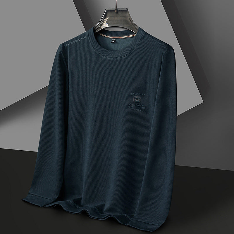 Men's Stylish Long Sleeve Sweater with Structured Rib Design Lisslune