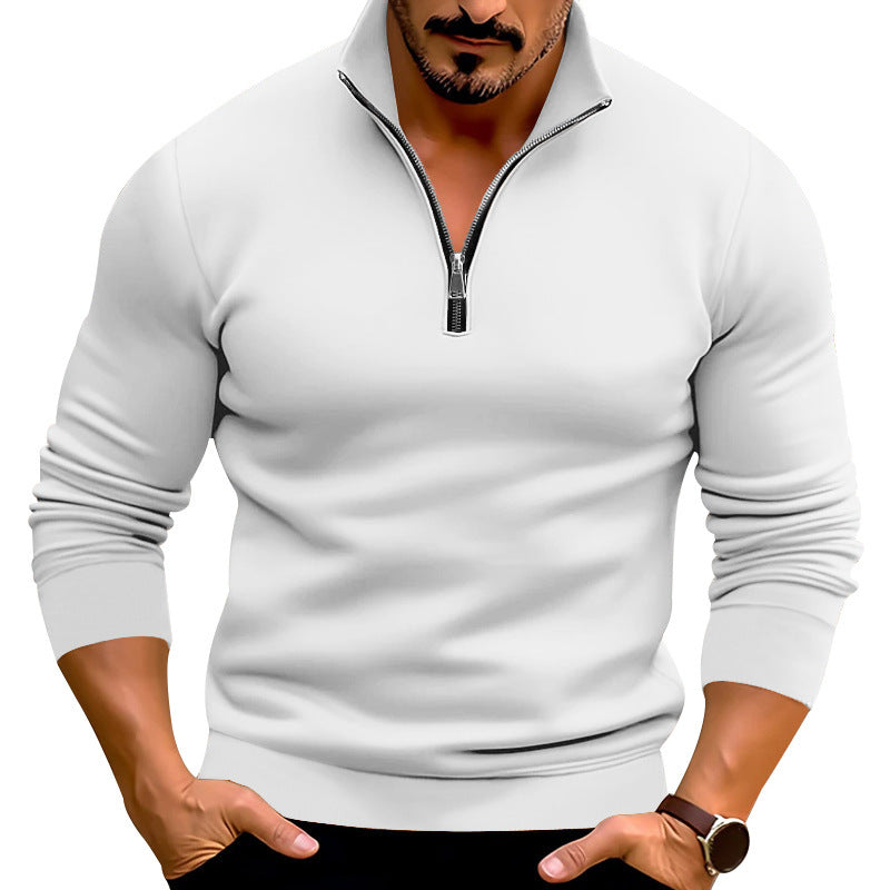 Men's pullover with half zipper and modern accents Lisslune