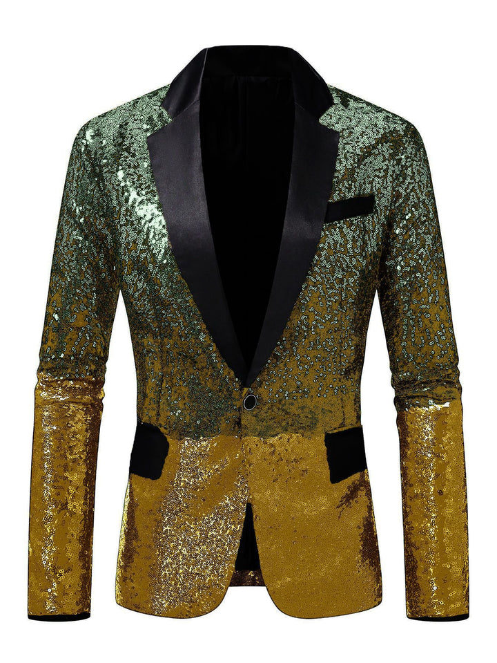 Men's elegant sequined blazer with luxurious accents Lisslune