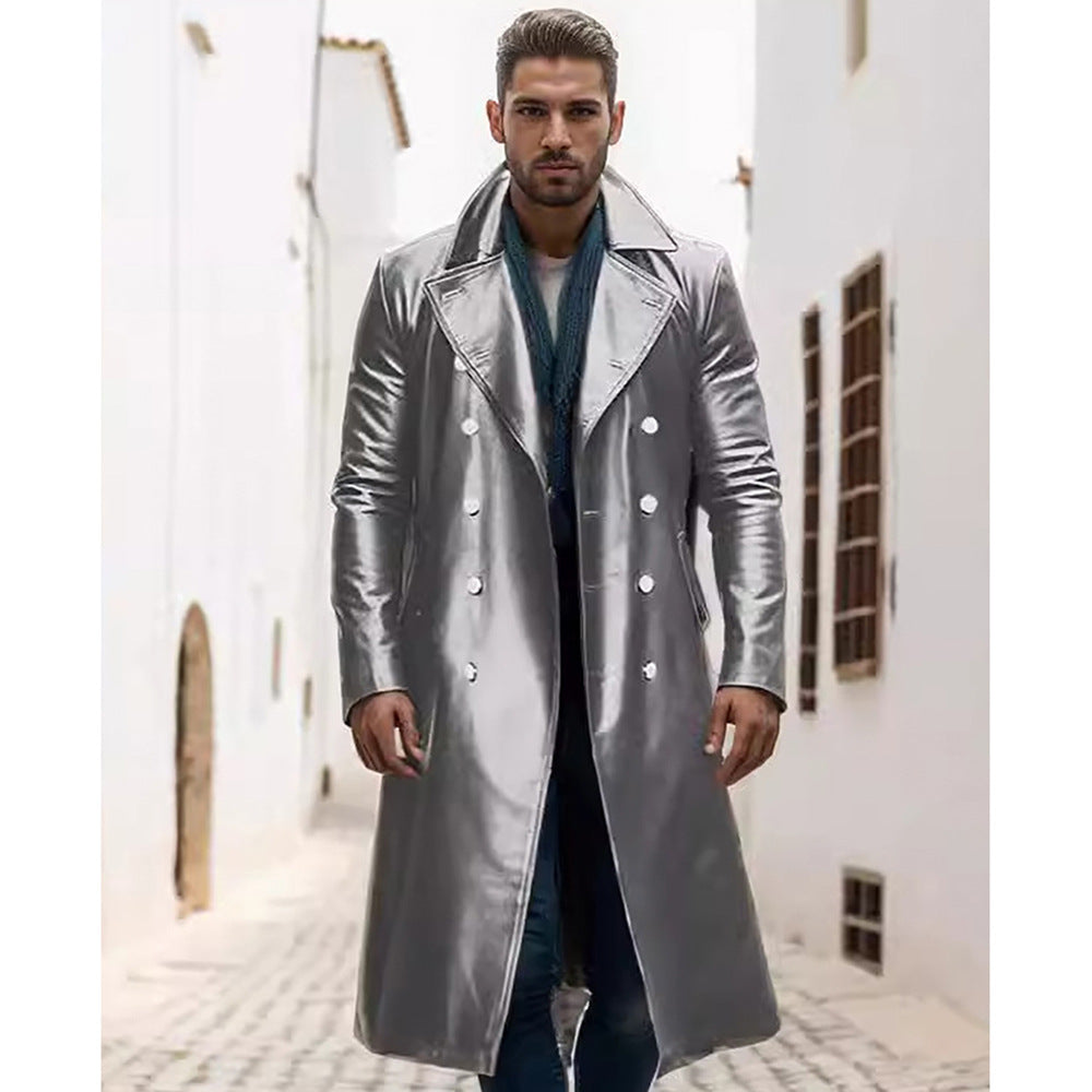Men's elegant oversized trench coat made of high-quality material Lisslune