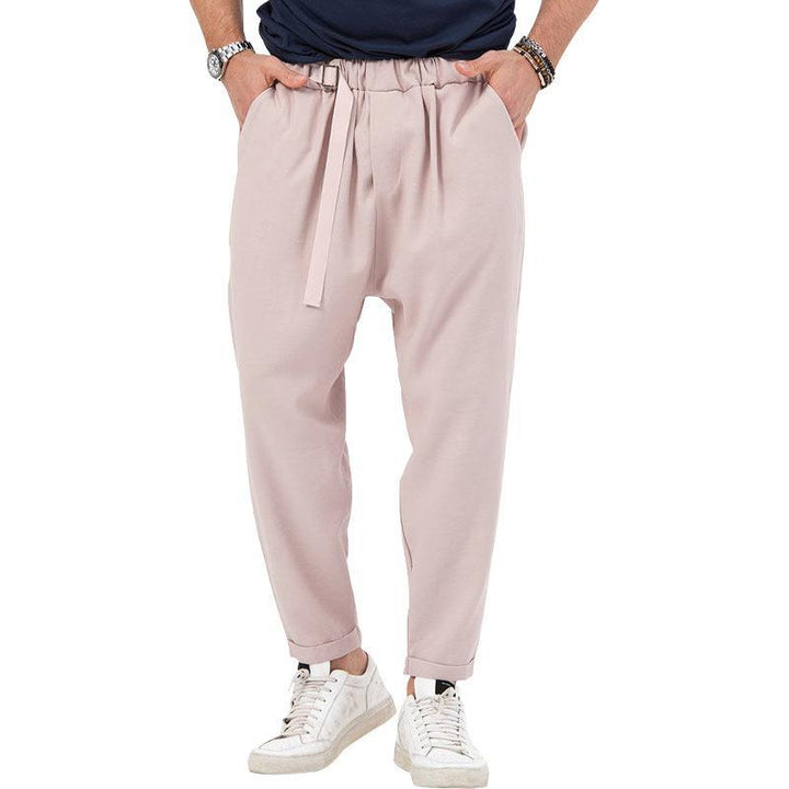 Men's stylish harem pants with elastic waistband and practical side pockets Lisslune