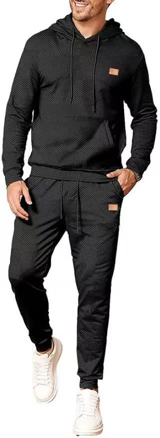 Men's sporty lounge set with stylish hood and practical pockets Lisslune