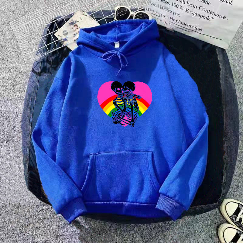 Ladies hoodie with colorful love motif Lisslune